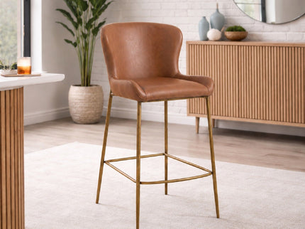 Modern Counter Stool With Upholstered Seat