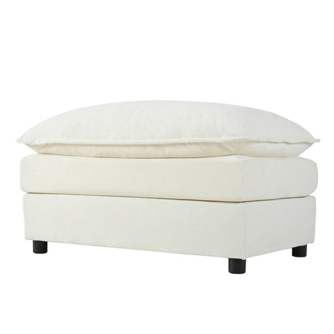 Oversized Chair With Movable Ottoman, Soft Upholstered Lounge Chair