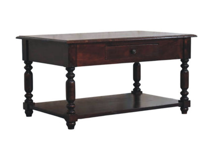 Turned Legs Drawer Table