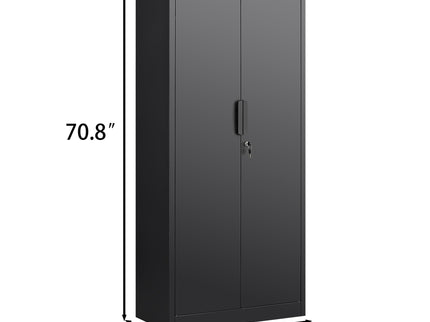 2 Door File Cabinet With Lock, 4 Adjustable Shelves, Heavy-Duty
