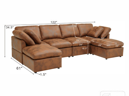 Deep Modular Cloud Sofa, Freely Configurable