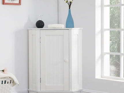 Bathroom Cabinet Triangle Corner Storage Cabinet With Adjustable Shelf Modern Style