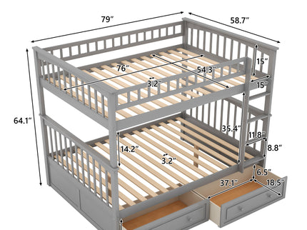 Bunk Bed With Drawers, Convertible Design