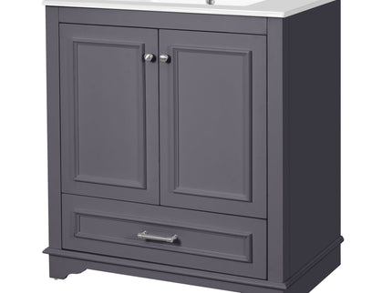Bathroom Vanity With Sink, Cabinet & 2 Soft Closing Doors & Adjustable Shelf