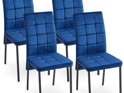 High Back Nordic Dining Chair Modern Fabric Chair With Legs (Set of 2)