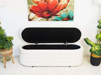 Cabana - Bench With Storage - Ivory