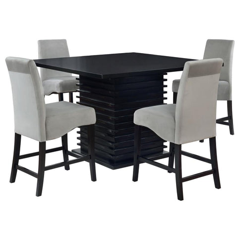 Stanton 5-piece Square Counter Height Dining Set Black