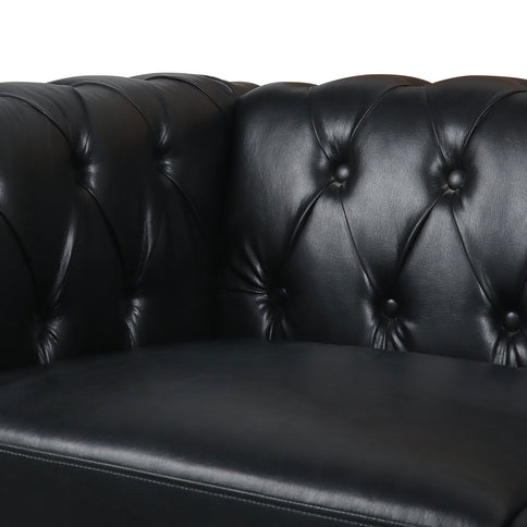 Traditional Square Arm Removable Cushion 3 Seater Sofa