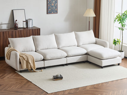 Oversize Modular Free Combination Sectional Sofa Couch With Ottoman For Living Room