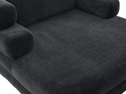 Oversized Chaise Lounge Sofa Bed With Deep Seat And Layered Armrests