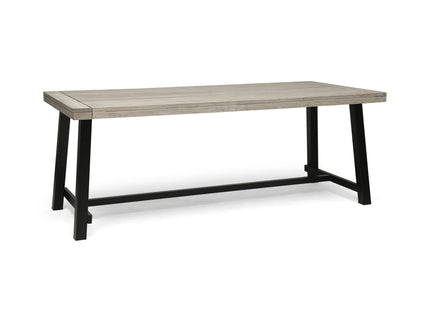 Equilibrium - Outdoor Dining Table With Wooden Frame And Slat Top