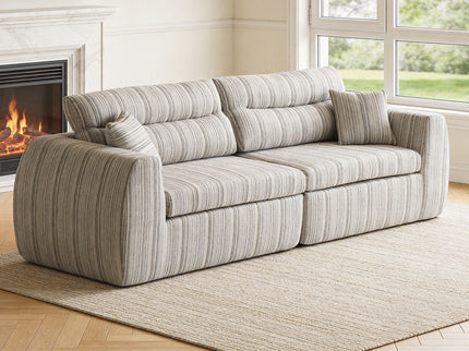 3 Seater, Couch With Throw Pillows For Living Room