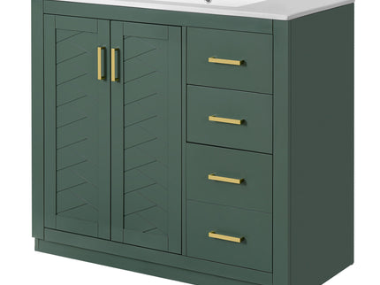 Bathroom Vanity With Sink Combo, Storage Cabinet, Freestanding Set With 3 Drawers & Soft Closing Doors