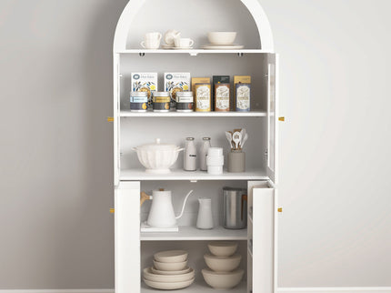 Modern Tech Inspired Dome Cabinet With LED Lighting