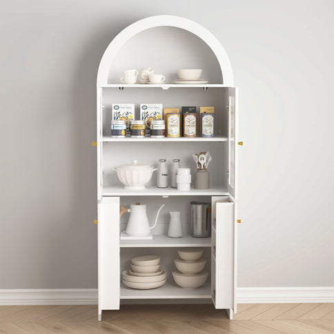 Modern Tech Inspired Dome Cabinet With LED Lighting