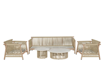 Zira - 5 Piece Patio Sofa Set - Beige