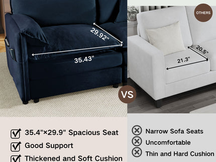 Modern Comfy Deep Seat Modular Sectional Sofa Cloud Couch With Ottoman