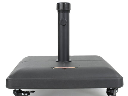 Wheelie - Stylish Square Umbrella Base With Stainless Steel Pole Handle