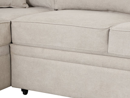 Sleeper Sofa Bed, 2 In 1 Pull Out Sofa Bed L Shape Couch With Storage Ottoman For Living Room, Bedroom Couch And Small Apartment