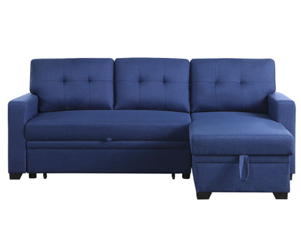 Upholstered Pull Out Sectional Sofa With Chaise