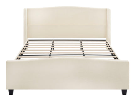 Platform Bed Frame With Tall Headboard And High Footboard
