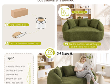Loveseat Sofa, Compact Design For Small Spaces