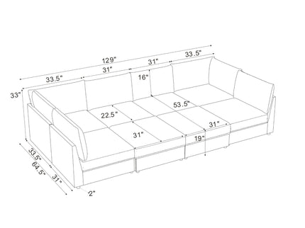 Modular Sectional With Custom Configuration