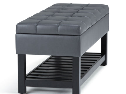 Saxon - Upholstered Transitional Storage Ottoman Bench