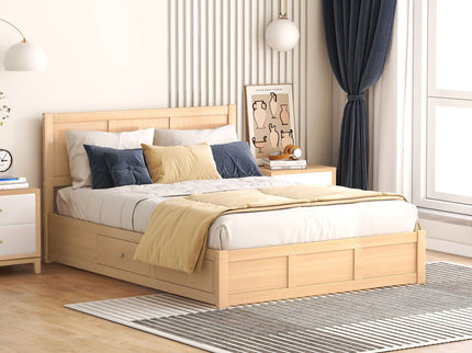 Platform Bed With Underneath Storage And 2 Drawers