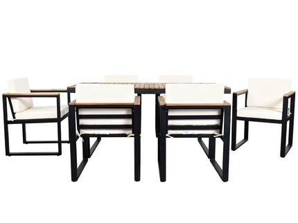 7 Pieces Outdoor Dining Set Patio Dining Table And Chair Set With And Removable Cushions For Patio