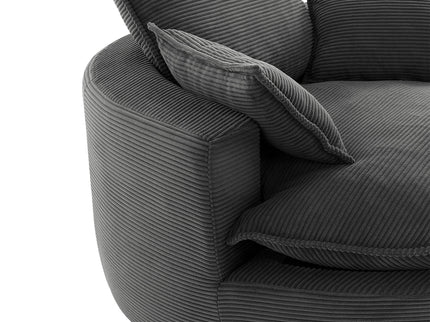 360° Swivel Accent Barrel Chair With Dual Layer Cushion And 3 Removable Pillows