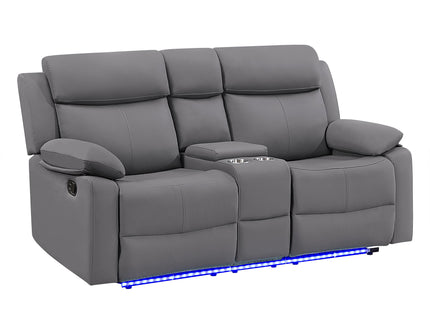 Blanche - Reclining Set With LED Lights, Speaker