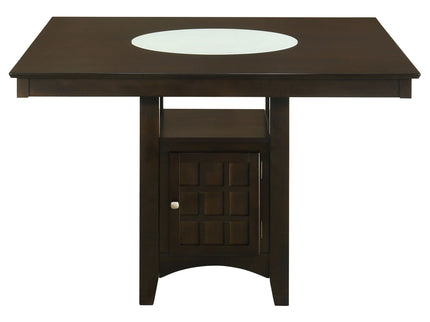 Tolland - Counter Height Dining Table With Storage Pedestal - Cappuccino