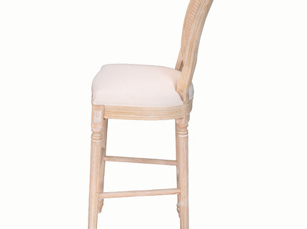 French Country Bar Chairs With Round Back (Set of 2)