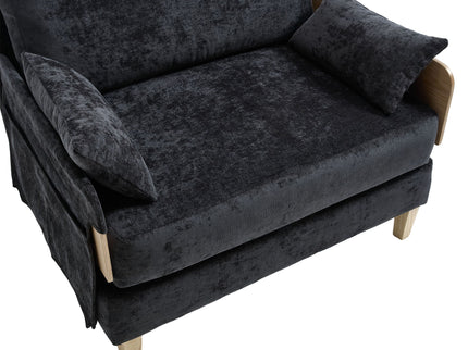 Mid Century Modern Foldable Sofa Bed, 3 In 1 Convertible Sleeper With 3 Pillows