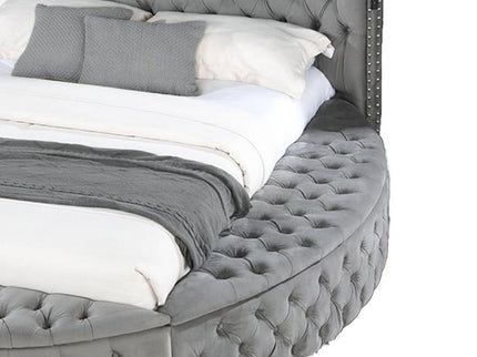 Hazel - 5 Piece Queen Tufted Bedroom Set - Gray