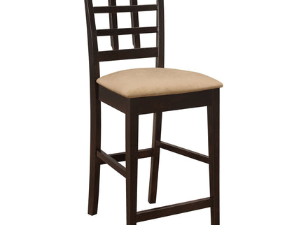 Upholstered Counter Height Stools (Set of 2) - Brown / Beige