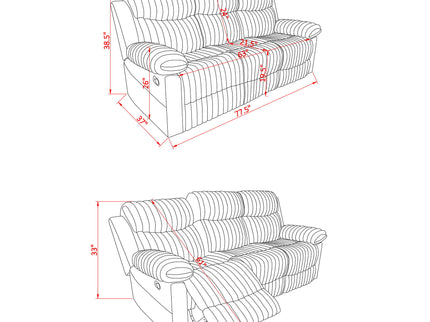 Brenda - Sofa With Manual Recline Function