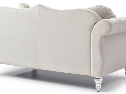 Stylish Flared Arm Loveseat