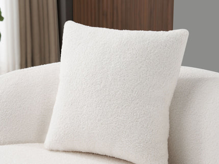 Curved Loveseat Sofa With Round Armrest