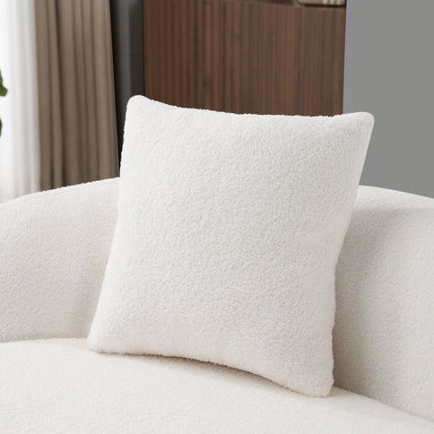 Curved Loveseat Sofa With Round Armrest