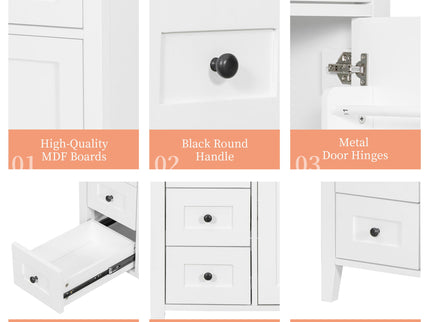 Modern Bathroom Vanity With Sink, 3 Drawers And Adjustable Shelf
