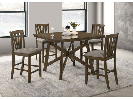 Maxine - Square Counter Height Dining Table - Brown