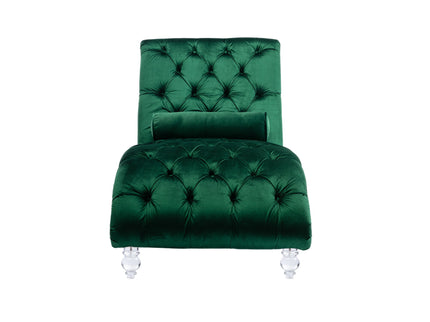 Chaise Lounge Indoor, Button Tufted Upholstered Chaise Lounge Chair With Pillow