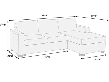 Modern L-Shaped Sectional Sofa
