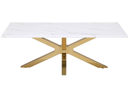 Maciel - Coffee Table With Accents - White Marble