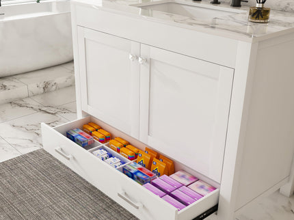43" Bathroom Vanity Multi Functional Cabinet - White