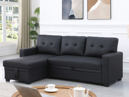 Upholstered Pull Out Sectional Sofa With Chaise