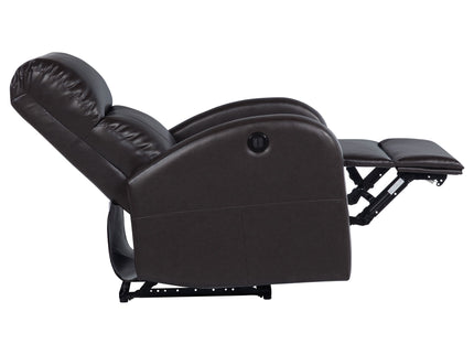 Meglia - Upholstered Power Recliner Chair With Smooth Button Controls - Brown