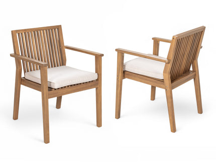 Patio Dining Chair, Comfortable Waterproof Seating (Set of 2)